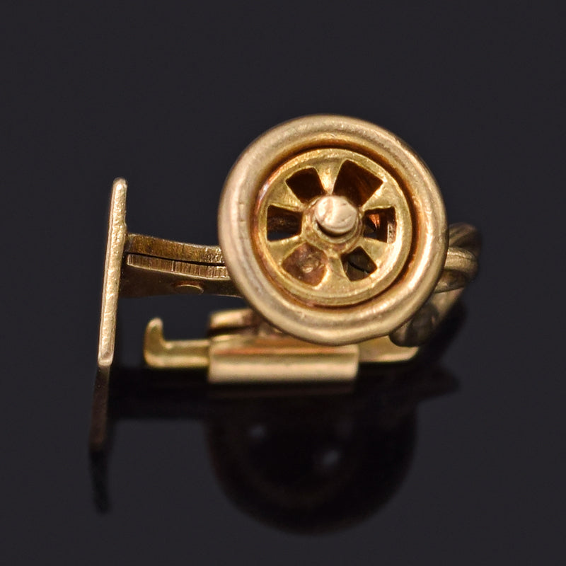 Vintage 14K Yellow Gold Sewing Machine Charm Pendant