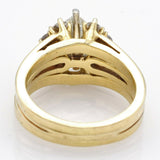 Vintage 14K Yellow Gold 0.84 Ct Marquise Diamond Three-Piece Ring Set