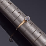 Vintage 10K Yellow Gold Frosted Crystal Bead Band Ring Size 7.5