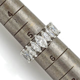 Vintage Platinum 3.72 TCW Diamond Marquise Eternity Band Ring + Box Size 5.25