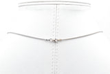 Estate 18K White Gold 3.06 TCW Diamond Circle Pendant Slider Necklace