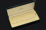 Vintage Mikimoto Sterling Silver Sea Pearl Beaded Strand Necklace + Box 26.2 Gr