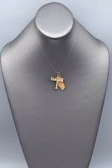 Vintage 14K Yellow Gold Hollywood & Vine California Charm Pendant