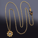 Chaumet 18K Yellow Gold Diamond Pendant Necklace E VS-1 + Box