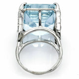 Vintage 14K White Gold 24.63 Carats Aquamarine & Diamond Ring