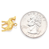 Vintage 18K Yellow Gold Camel Charm Pendant