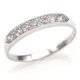 Vintage Platinum 0.42 TCW Diamond Semi-Eternity Band Ring