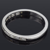 Antique Platinum 0.61 TCW Diamond Baguette Semi-Eternity Band Ring