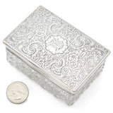 Antique Victorian Jenner & Knewstub Sterling Silver Crystal Vanity Box