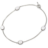 Konstantino Sterling Silver Mother of Pearl Cross Station Toggle Necklace
