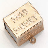 Vintage 14K Yellow Gold Mad Money Cube Charm Pendant