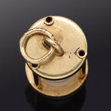 Vintage 14K Yellow Gold Hourglass Charm Pendant 2.2 Grams