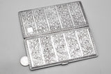 Vintage Japanese Sterling Silver Etched Cigarette Case Holder Box 179.5 Grams