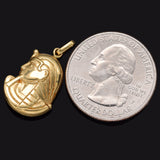 Vintage 14K Yellow Gold Egyptian King Pharaoh Charm Pendant