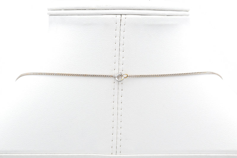 Vintage 18K White Gold Emerald & Diamond Cross Pendant Necklace