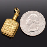 Vintage 14K Yellow Gold Whisky Bottle Charm Pendant 3.4 Grams