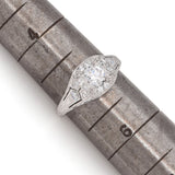 Antique Art Deco Platinum 0.67 TCW Diamond Band Ring Size 5 + Box
