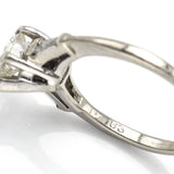 Vintage 14K White Gold 0.63 Ct Diamond Three-Stone Band Ring