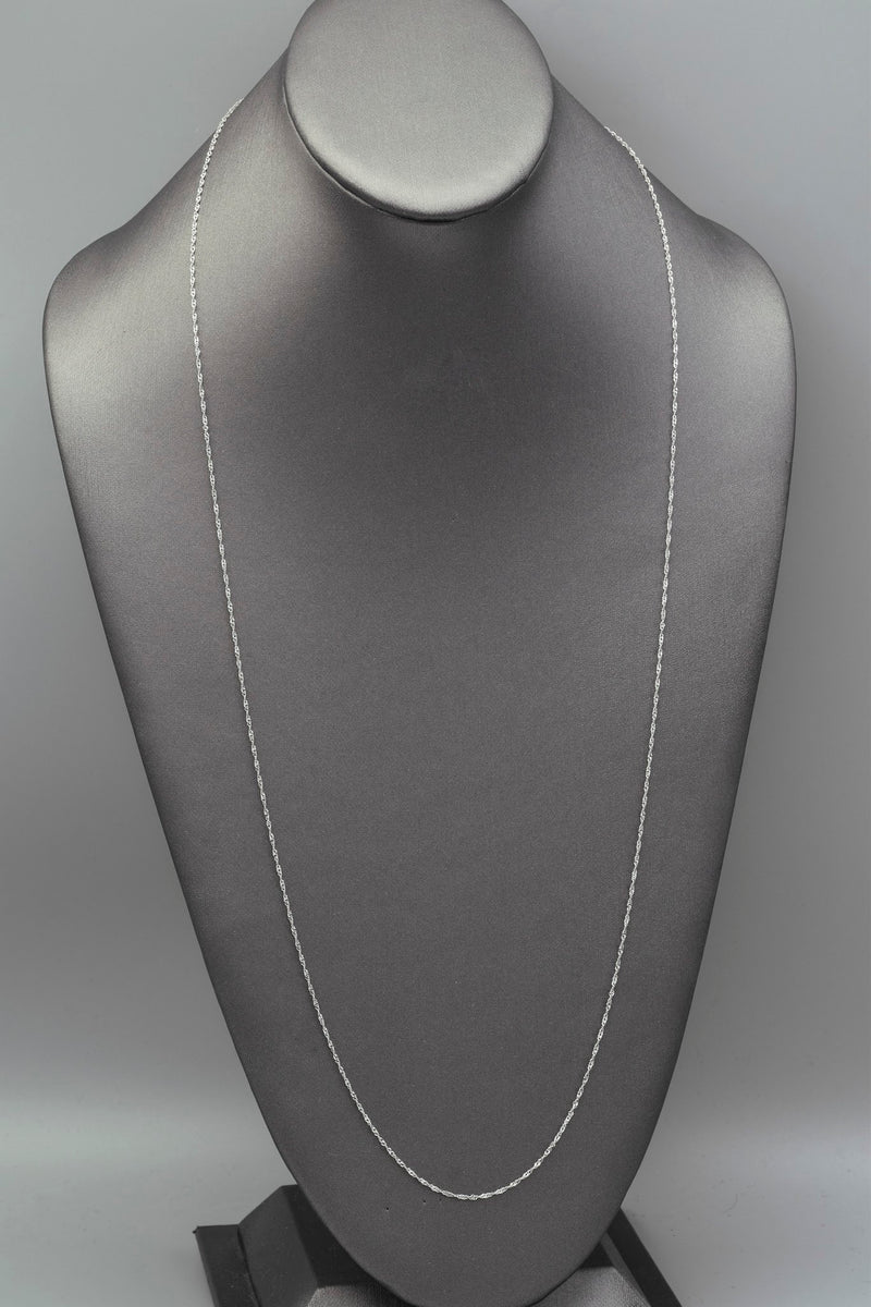 Estate Milor Platinum Long Singapore Chain Necklace