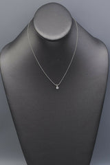 BALLOU & CO. Vintage 14K White Gold 0.30 Ct Diamond Pendant Necklace