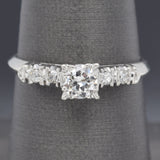 Antique Platinum 0.45 TCW Diamond Band Ring
