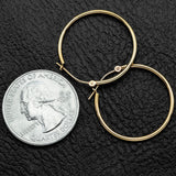 Vintage 10K Yellow Gold 1.6 mm Hoop Earrings
