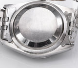 Vintage Rolex Datejust Watch Dark Grey Rhodium Dial Ref 16220