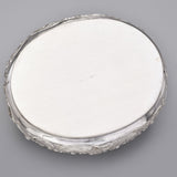 Antique 800 Silver Floral Etched Oval Box Case