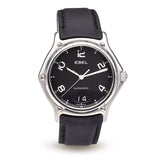 Estate Ebel 1911 Black Dial Men's Automatic Watch Ref#9125241 38mm