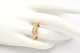 Antique 14K Yellow Gold 0.33 Ct Old Mine Cut Diamond Band Ring Size 9.75