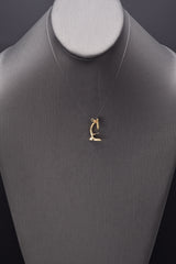 Vintage 14K Yellow Gold Microscope Charm Pendant