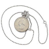 Vintage 18K White Gold 0.45 TCW Diamond Floral Pendant Necklace