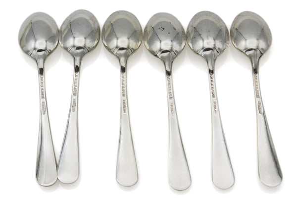 Antique S. Kirk & Son Sterling Silver Repousse Teaspoons Set of 6