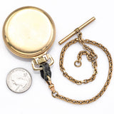 Antique Hamilton 992 21 Jewels Pocket Watch 10K Gold Filled with Simmons Chain