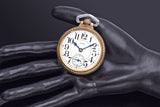Antique Elgin B.W. Raymond 19J Size 16 Two-Tone Railroad Case Pocket Watch *Rare