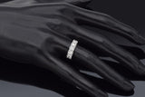 Vintage 14K White Gold 1.09 TCW Diamond Semi-Eternity Band Ring 4.0G Size 6