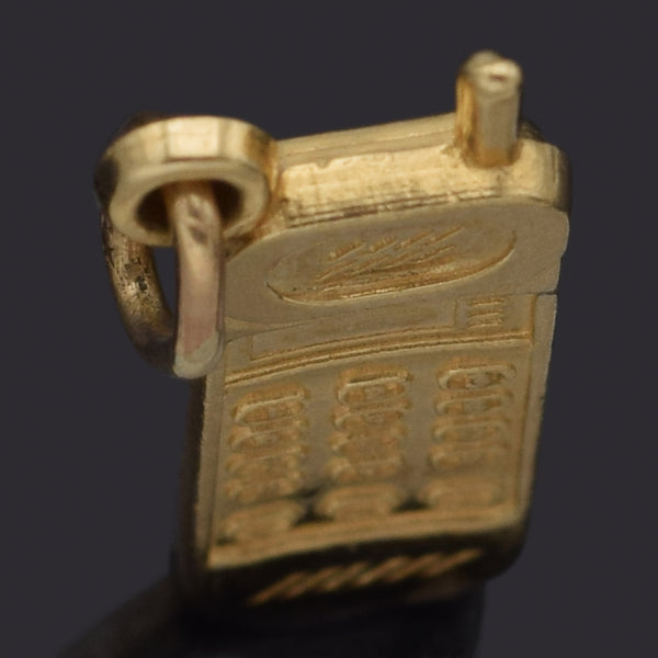 Vintage 14K Yellow Gold Cordless Telephone Cellphone Charm Pendant 3.1 Grams