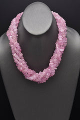 Tiffany & Co Paloma Picasso 18K Gold Rose Quartz Beaded Multi-Strand Necklace