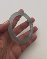 GIA Certified Translucent Bluish Green Jadeite Jade Bangle Bracelet