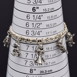 Vintage Sterling Silver Disney Snow White and the 7 Dwarfs Charm Bracelet 29.1Gr