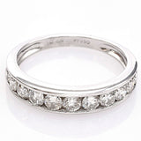 Vintage Platinum Diamond Band Ring Size 7.25