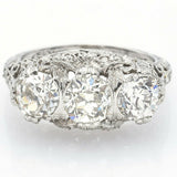 Antique Platinum 2.83 TCW Diamond Band Ring