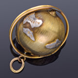 Vintage 14K Yellow Gold Spinning Globe World Charm Pendant 6.3 Grams