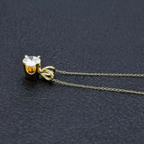 Vintage 14K Yellow Gold 0.84 Carat Diamond Pendant Necklace