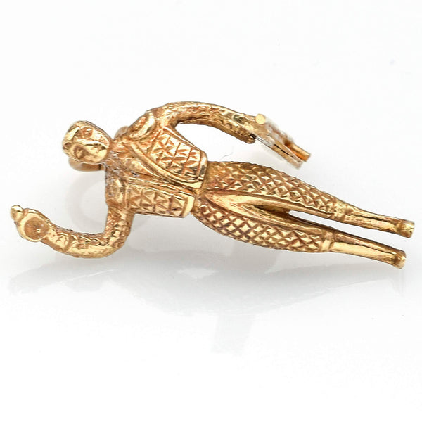 Louis Vuitton Yellow Gold Plated Charm Safety Pin Brooch