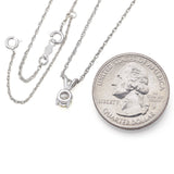 Vintage ELKA 14K White Gold 0.46 Carat Diamond Pendant Necklace
