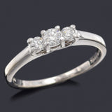 Vintage Magicglo Platinum & 14K Gold 0.23 TCW Diamond Three-Stone Band Ring