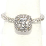 Vintage 18K White Gold 0.85 TCW Diamond Band Ring 3.2 Grams Size 6.5 H/I VS