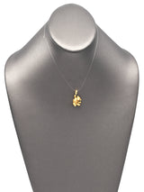 Vintage 14K Yellow Gold Diamond Teddy Bear Charm Pendant