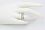 Vintage 14K White Gold 1.01 TCW Diamond Band Ring Set